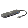 D-Link DUB-2334 5-in-1 USB-C Hub with Gigabit Ethernet and power delivery, 1* USB-C connector, 1* Gigabit Ethernet, 3* USB Type-
